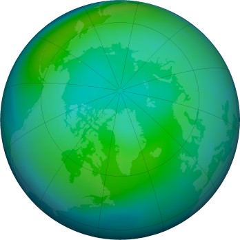 Arctic ozone map for 2018-10